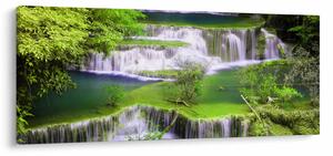 Slika - Slapovi Huay Mae Khamin, Kanchanaburi, Tajska (120x50 cm)