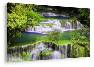 Slika - Slapovi Huay Mae Khamin, Kanchanaburi, Tajska (90x60 cm)