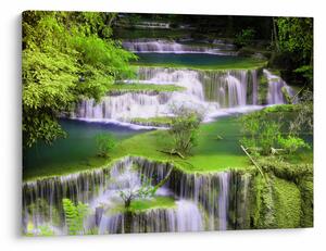 Slika - Slapovi Huay Mae Khamin, Kanchanaburi, Tajska (70x50 cm)