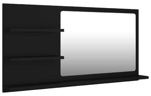 VidaXL Kupaonsko ogledalo crno 90 x 10,5 x 45 cm konstruirano drvo