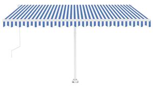VidaXL Samostojeća automatska tenda 405 x 350 cm plavo-bijela