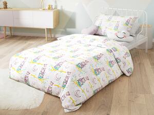 Pamučna posteljina za dječji krevet POSPANE SOVICE bijela