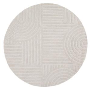 Ručno rađen vunen okrugao tepih boje slonovače ø 160 cm Zen Garden – Flair Rugs