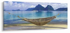 Slika viseče mreže na plaži 2 (120x50 cm)