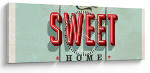 Slika - Home sweet home (sa satom) (90x30 cm)