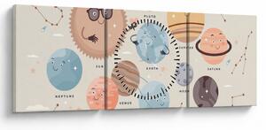 Slika - Planeti z imeni (sa satom) (90x30 cm)