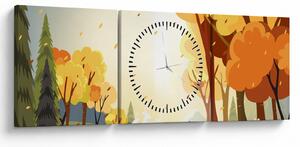 Slika - Jesenska pokrajina, ilustr (sa satom) (90x30 cm)