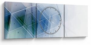 Slika - Geometrijski liki (sa satom) (90x30 cm)