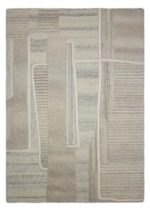 Sivo-bež ručno rađen vunen tepih 140x200 cm Lira – Flair Rugs