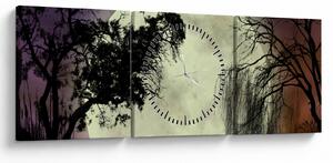Slika - Polna luna nad površjem (sa satom) (90x30 cm)