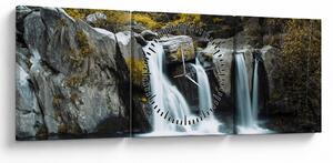 Slika - Slapovi, Lushan, Kitajska (sa satom) (90x30 cm)