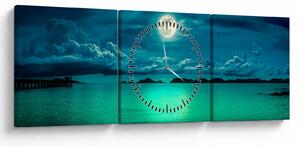 Slika - Polna luna nad površjem (sa satom) (90x30 cm)