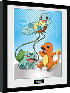 Uokvireni poster Pokemon - Kanto Starter