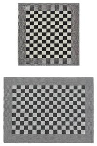 VidaXL Set ručnika od 10 komada crno-bijeli pamučni