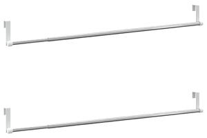 VidaXL Karniše 2 kom bijelo-srebrne 60-105 cm aluminijske
