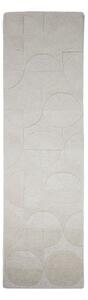 Ručno rađena vunena staza boje slonovače 60x230 cm Gigi – Flair Rugs