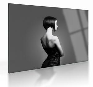 Staklena slika elegantne ženske (70x50 cm)