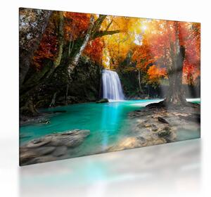 Staklena slika - Emerald Lagoon (70x50 cm)