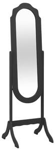 VidaXL Samostojeće ogledalo crno 45,5x47,5x160 cm konstruirano drvo