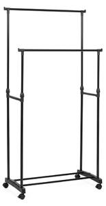 Crni metalni mobilni stalak za odjeću 80x160x42 cm Roald – Yes Everyday