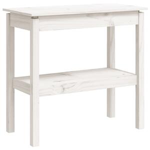 VidaXL Konzolni stol bijeli 80x40x75 cm od masivne borovine