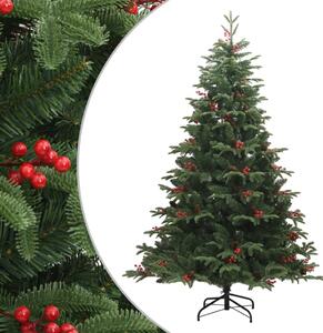 VidaXL Umjetno božićno drvce sa šarkama, šiškama i bobicama 180 cm