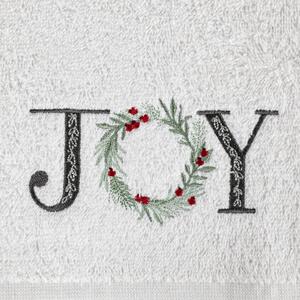 Pamučni božićni ručnik bijeli JOY Širina: 70 cm | Duljina: 140 cm