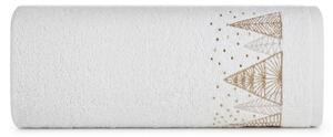 Bijeli pamučni ručnik sa zlatnim božićnim vezom Šírka: 50 cm | Dĺžka: 90 cm