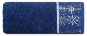 Pamučni plavi ručnik s božićnim vezom Širina: 70 cm | Duljina: 140 cm
