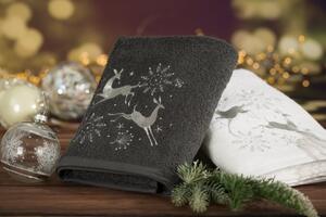 Pamučni božićni ručnik bijele boje sa sobovima Šírka: 50 cm | Dĺžka: 90 cm