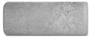 Pamučni božićni ručnik sive boje s finim srebrnim vezom Šírka: 50 cm | Dĺžka: 90 cm