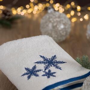 Pamučni ručnik s plavim božićnim vezom Šírka: 50 cm | Dĺžka: 90 cm