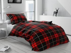 Pamučna posteljina ALBURY crvena Dimenzije posteljine: 2 ks 70 x 90 cm | 200 x 220 cm