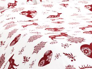 Pamučna posteljina SRCA I SOBI bijela Dimenzije posteljine: 2 ks 70 x 90 cm | 200 x 220 cm