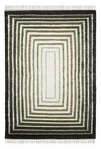 Zeleni ručno rađen tepih od mješavine vune 140x200 cm Boucle Frame – Flair Rugs