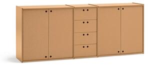 Komoda u prirodnoj boji 197x80x40 cm Wally – Teulat