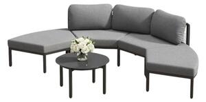 Garden Point Parana Kutna vrtna sofa s 2 l i antracitnim pufovima