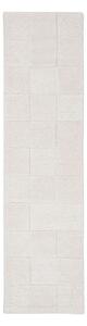 Ručno rađena vunena staza boje slonovače 60x230 cm Checkerboard – Flair Rugs