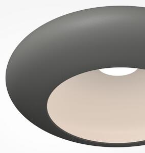 Maytoni LED stropna svjetiljka Aros, tamnosiva, Ø 40 cm, metal, 3.000 K, Sivo, Dnevni boravak/blagovaonica, Aluminij