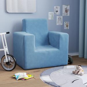 VidaXL Dječja fotelja plava od mekanog pliša