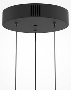 Maytoni LED viseća svjetiljka Bassa, smeđa, Ø 45 cm, staklo, prigušiva, prigušiva, Smeđa / hrđa, Dnevni boravak/blagovaonica, Staklo