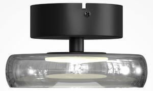 Maytoni LED stropna svjetiljka FLOAT, siva/crna, Ø 20 cm, staklo/metal, prigušiva, Sivo, Dnevni boravak/blagovaonica, Staklo