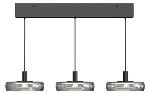 Maytoni LED viseća svjetiljka FLOAT, siva/crna, 3 svjetla, 68 cm, staklo/metal, prigušiva, Sivo, Dnevni boravak/blagovaonica, Staklo