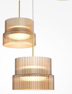 Maytoni SCALA LED viseća lampa, smeđa/brončana, Ø 40 cm, staklo s tri sjenila, prigušiva, prigušiva, Smeđa / hrđa, Dnevni boravak/blagovaonica, Staklo