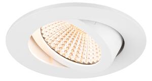 SLV LED ugradbena stropna svjetiljka New Tria, okrugla, bijela, 2.700 K, 60°, prigušiva, Bijela, Područje hodnika, Aluminij, Okrugla ugradna svjetla