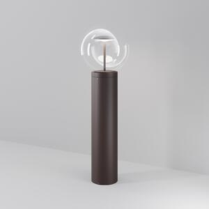 Maytoni Velora LED svjetlo za stazu, smeđe, visina 60 cm, metal/staklo, IP65, Smeđa / hrđa, Metal, Metak