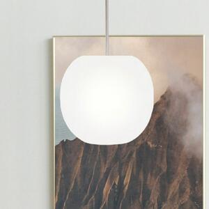 Casablanca Acai viseća lampa, bijela, staklo, Ø 16 cm, E27, prigušiva, Bijela, Dnevni boravak/blagovaonica, Staklo