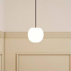 Casablanca Acai viseća lampa, bijela/crna, staklo, Ø 16 cm, E27, prigušiva, Bijela, Dnevni boravak/blagovaonica, Staklo