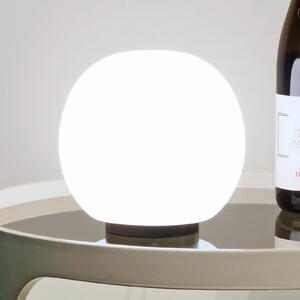 Casablanca Acai stolna lampa, bijela/crna, staklo, Ø 16 cm, E27, Bijela, Dnevni boravak/blagovaonica, Staklo