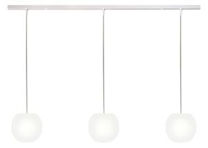 Casablanca Acai viseća lampa, bijela, duga, za 3 svjetla, Ø 16 cm, E27, prigušiva, Bijela, Dnevni boravak/blagovaonica, Staklo